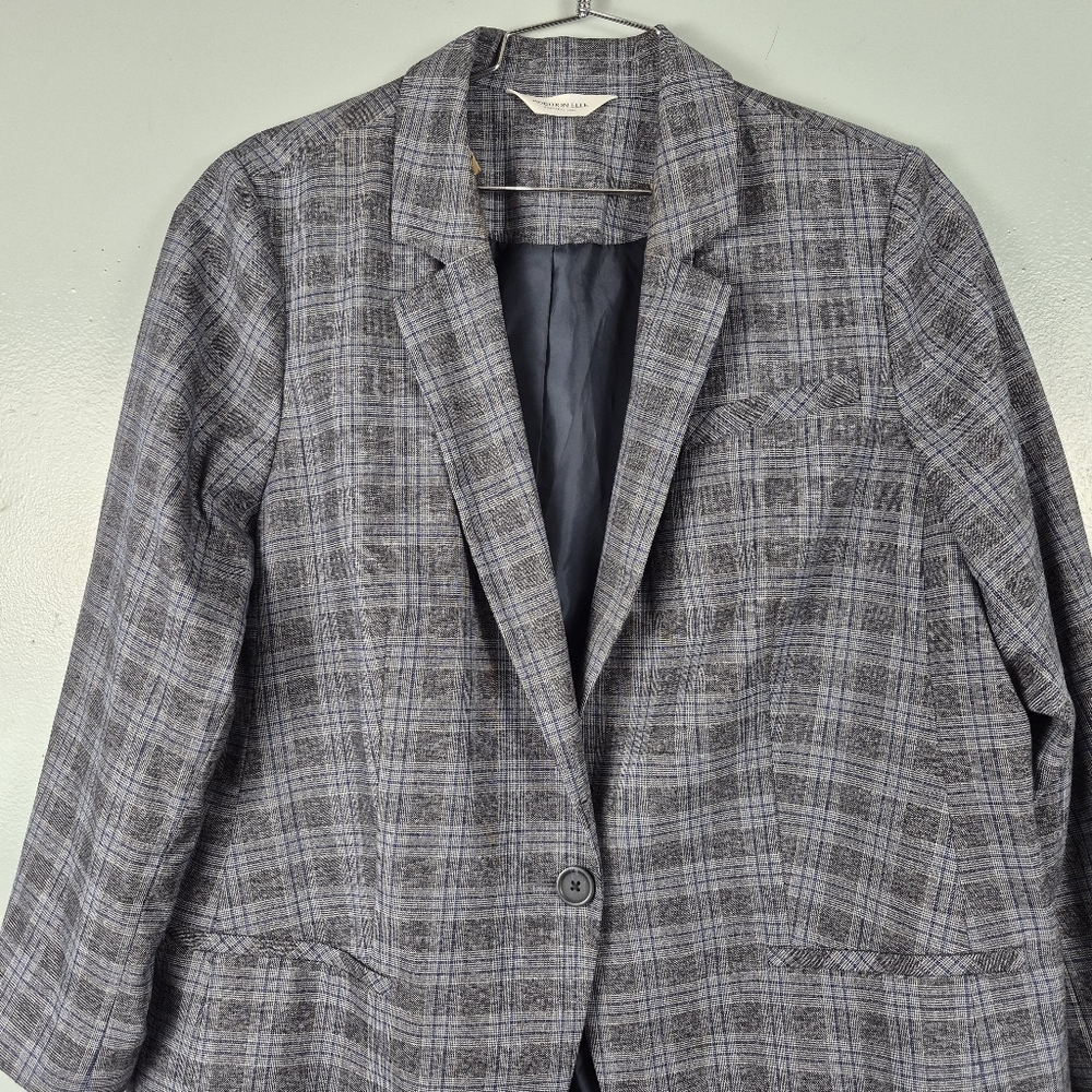 Addition Elle Plaid Blazer Size 22 – Single Button, Fully Lined, Excellent